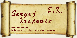 Sergej Kostović vizit kartica